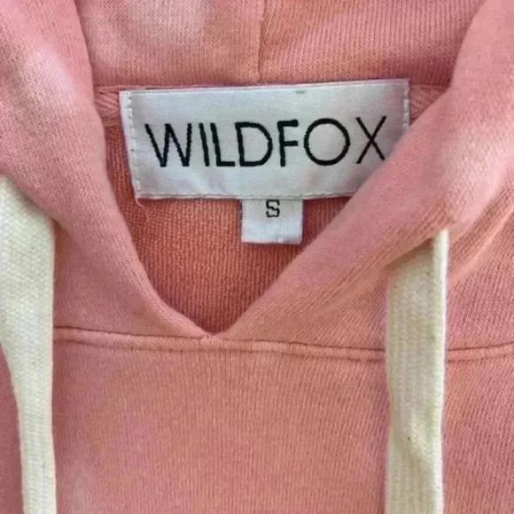 WILDFOX Hypersonic Ivy Dip-Die Sweatshirt Hoodie Pink Size Small - Picture 5 of 12